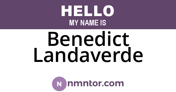 Benedict Landaverde