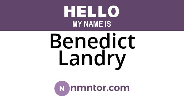 Benedict Landry