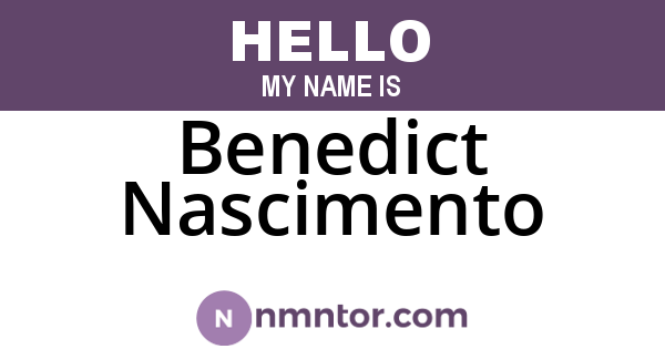 Benedict Nascimento