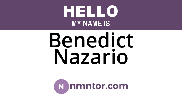 Benedict Nazario