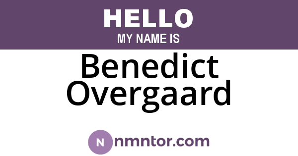 Benedict Overgaard