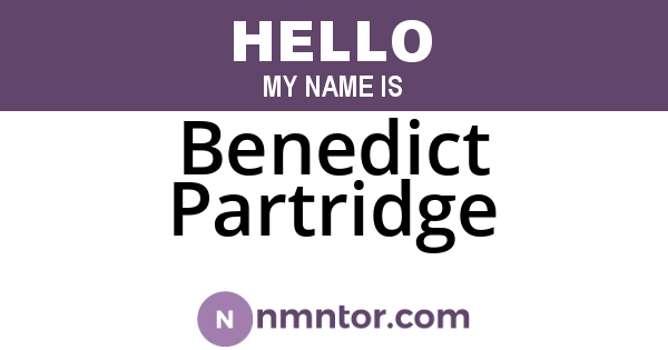 Benedict Partridge