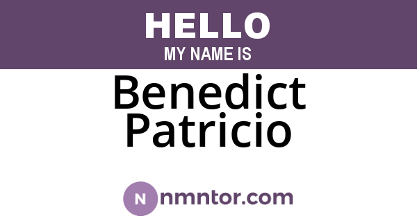Benedict Patricio