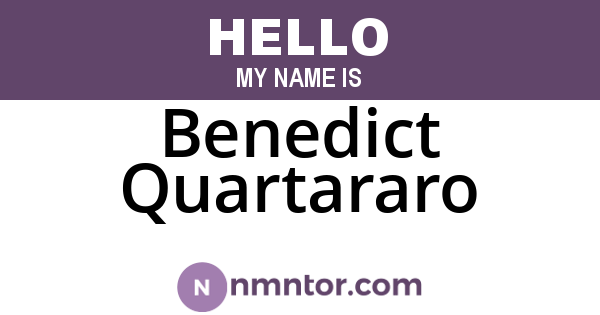 Benedict Quartararo