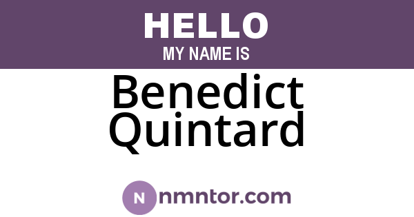 Benedict Quintard