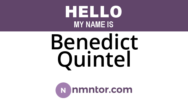 Benedict Quintel
