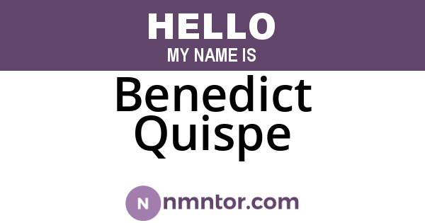 Benedict Quispe