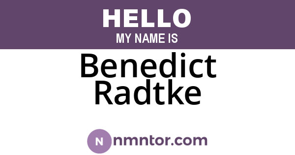 Benedict Radtke