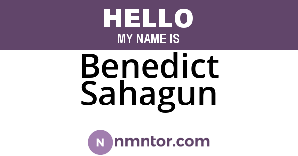 Benedict Sahagun