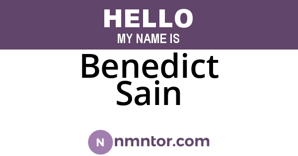 Benedict Sain