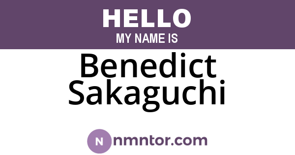 Benedict Sakaguchi
