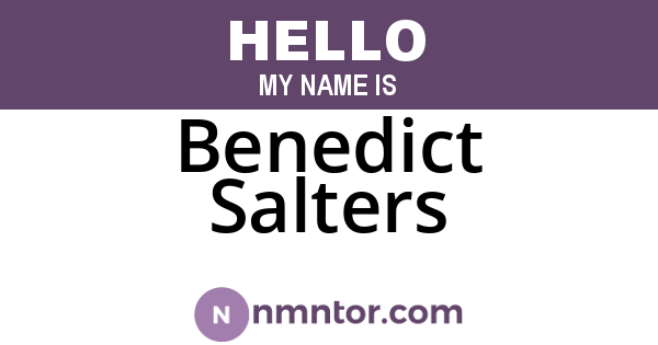 Benedict Salters