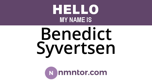 Benedict Syvertsen