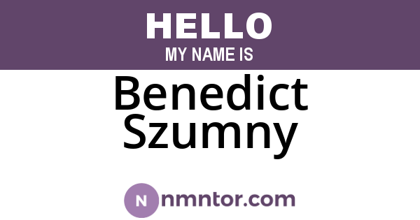 Benedict Szumny