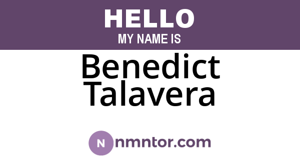 Benedict Talavera