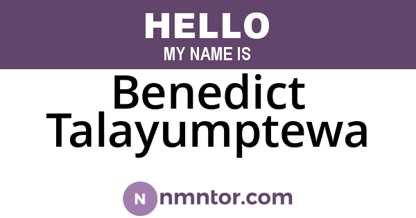 Benedict Talayumptewa