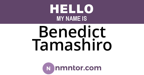 Benedict Tamashiro