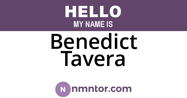 Benedict Tavera