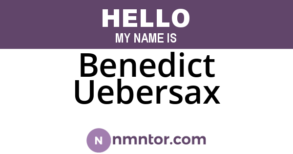 Benedict Uebersax