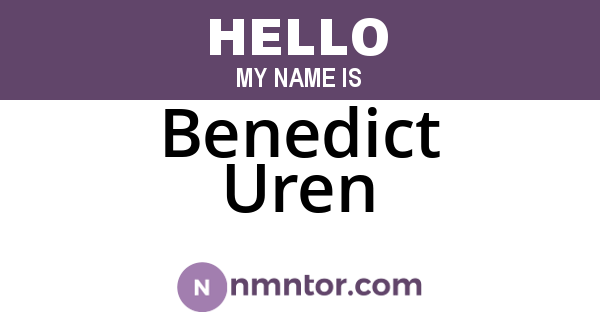 Benedict Uren