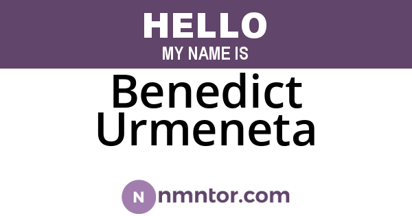 Benedict Urmeneta