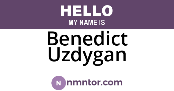 Benedict Uzdygan