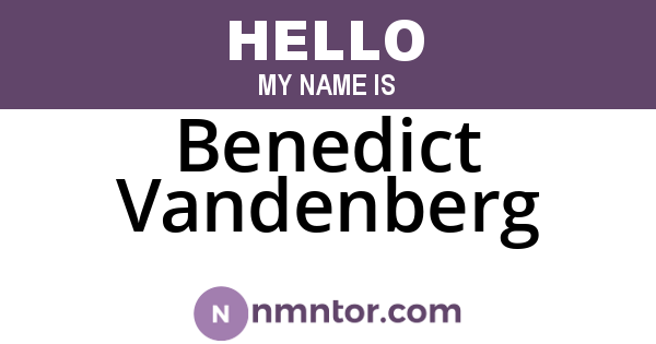 Benedict Vandenberg