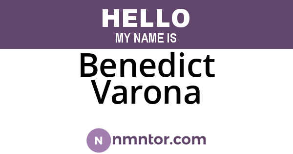 Benedict Varona