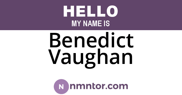 Benedict Vaughan