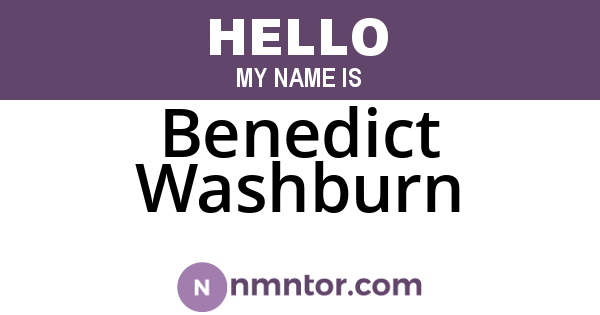 Benedict Washburn