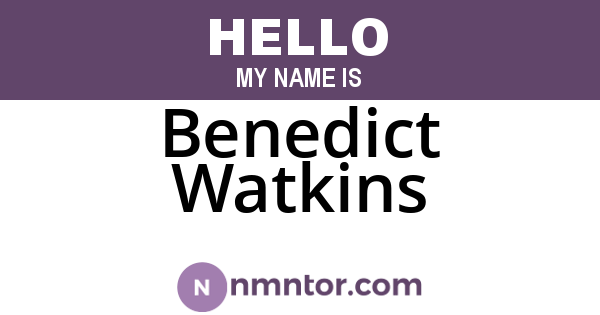 Benedict Watkins