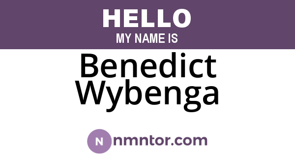 Benedict Wybenga