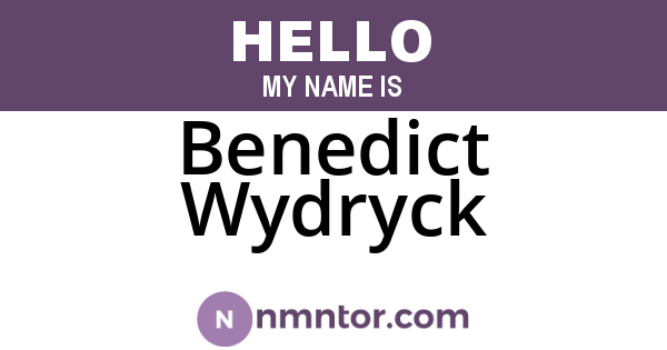 Benedict Wydryck