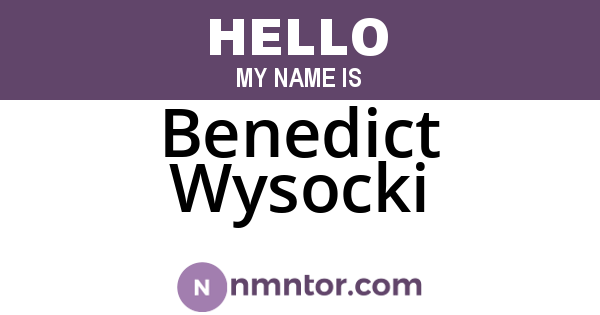 Benedict Wysocki