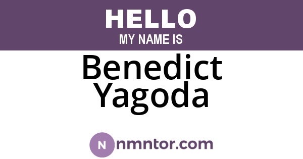 Benedict Yagoda