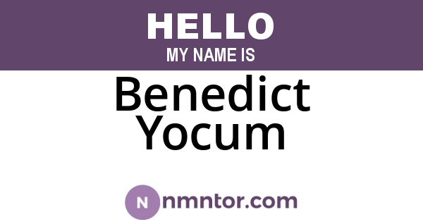 Benedict Yocum