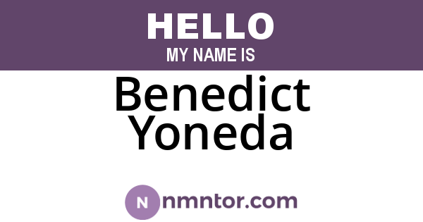 Benedict Yoneda