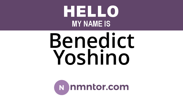 Benedict Yoshino