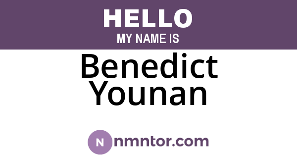 Benedict Younan