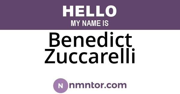 Benedict Zuccarelli