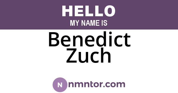 Benedict Zuch
