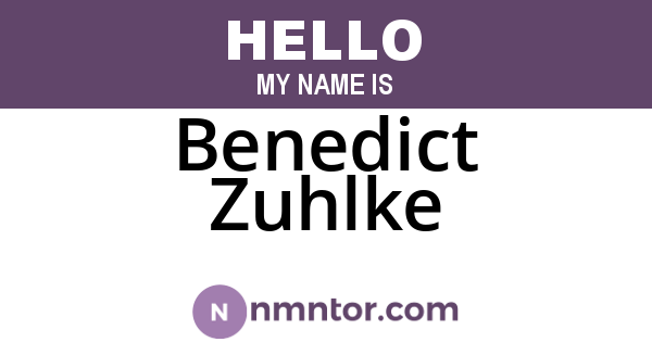 Benedict Zuhlke