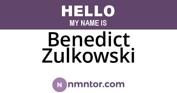Benedict Zulkowski