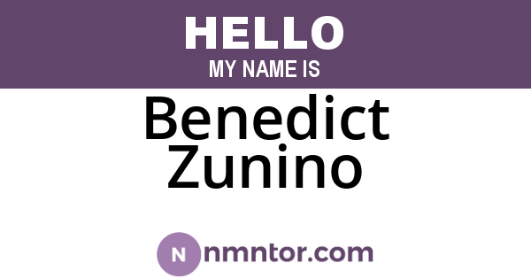 Benedict Zunino