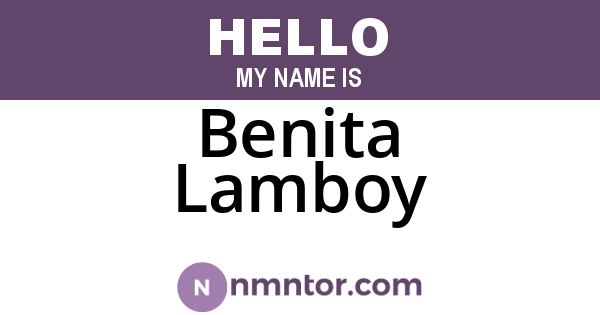 Benita Lamboy