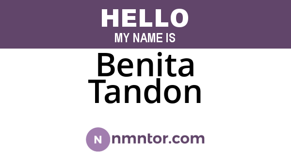 Benita Tandon