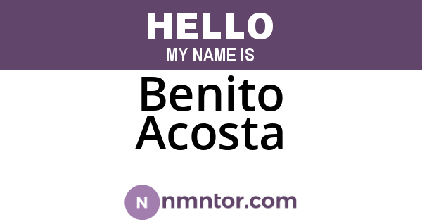Benito Acosta