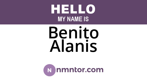 Benito Alanis