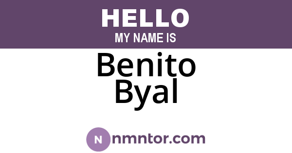 Benito Byal