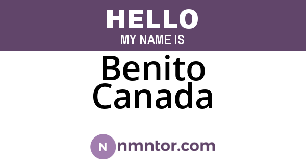 Benito Canada